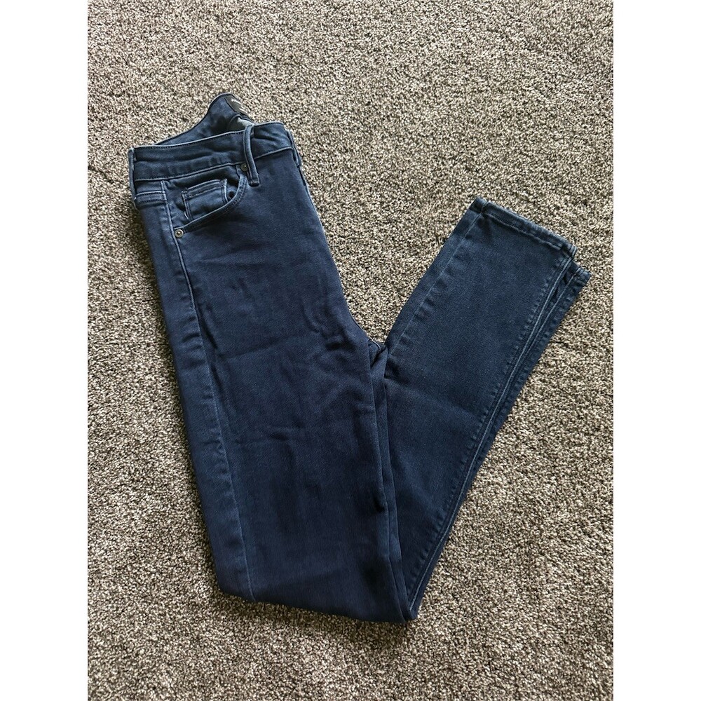 Just Black Denim Jeans Womens Size 28 Dark Wash Skinny Slim Stretch Mid